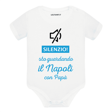 Silenzio sto guardando il Napoli con papà Body per bimbi