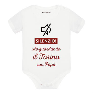 Silenzio sto guardando il Torino con papà Body per bimbi