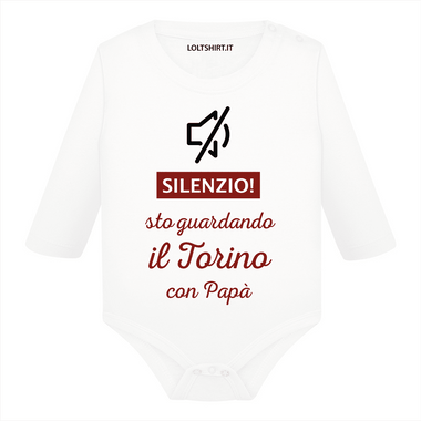 Silenzio sto guardando il Torino con papà Body per bimbi