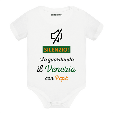 Silenzio sto guardando il Venezia con papà Body per bimbi