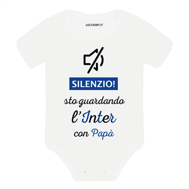 Silenzio sto guardando l'Inter con papà Body per bimbi