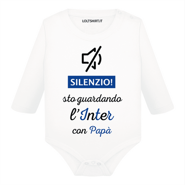 Silenzio sto guardando l'Inter con papà Body per bimbi