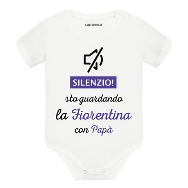 Silenzio sto guardando la Fiorentina con papà Body per bimbi
