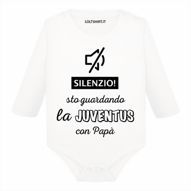 Silenzio sto guardando la Juventus con papà Body per bimbi
