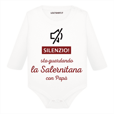 Silenzio sto guardando la Salernitana con papà Body per bimbi