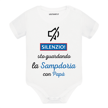 Silenzio sto guardando la Sampdoria con papà Body per bimbi