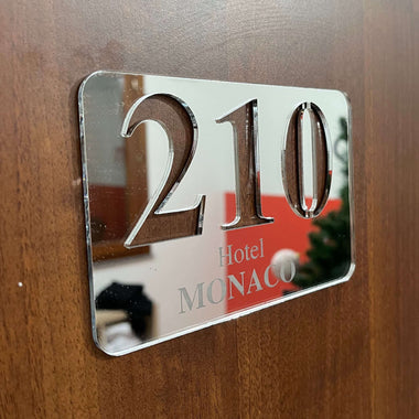 Numeri Camera Hotel/Albergo in Plexiglas Specchio