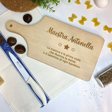 Tagliere in legno Regalo Maestra personalizzato Tagliere in Legno
