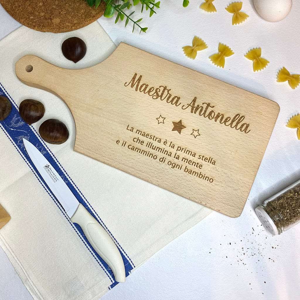 Tagliere in legno Regalo Maestra personalizzato Tagliere in Legno