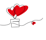 Coppia di federe matrimoniali con Cuori - Idea Regalo Federe per cuscino