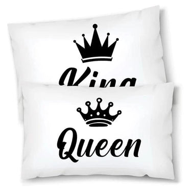 Coppia di federe matrimoniali King e Queen - Idea Regalo Federe per cuscino