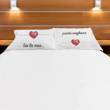 Coppia di federe matrimoniali Sei la mia parte migliore - Idea Regalo Federe per cuscino