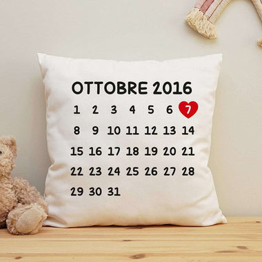 Federa Quadrata Personalizzata Di Coppia con Data Federe per cuscino