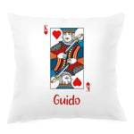 Federa Quadrata Personalizzata con Nomi Carta da Poker King e Queen Federe per cuscino