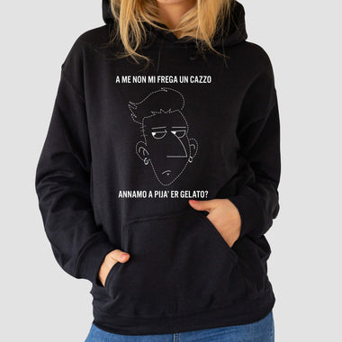 Annamo a pijà er gelato? Felpa con cappuccio