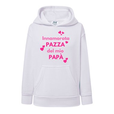 Innamorata pazza del mio papà Felpa con cappuccio