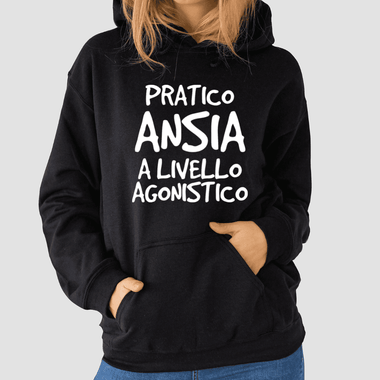 Pratico ansia a livello agonistico Felpa con cappuccio