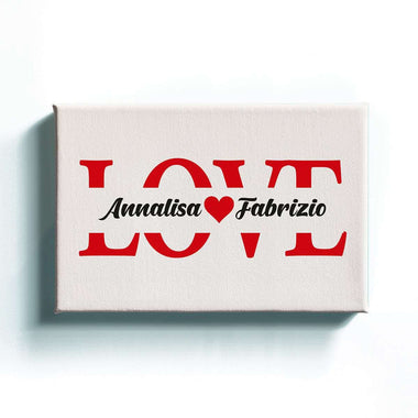 Tela Personalizzata con Nomi Love Foto su Tela