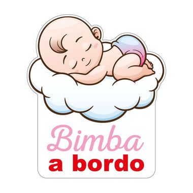 Kit adesivi per auto 2 pezzi Bimba a bordo