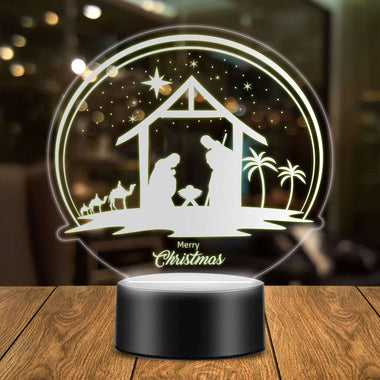 Lampada Led Natalizia con Presepe