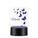 Lampada Led Personalizzata con nome con farfalle