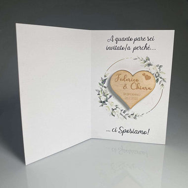 Magnete + Cartoncino + Busta Save the Date Matrimonio (Kit da 10 pz)