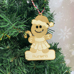 Pallina Decorazione di Natale Pan di Zenzero Bimba