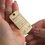 Portachiavi Calendario IO&TE con Incisione Personalizzata in Legno