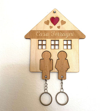 Portachiavi da parete a forma di casetta