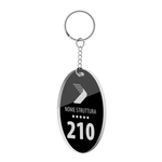 Portachiavi per Hotel o b&b in plexiglass nero con numero stanza Portachiavi