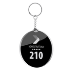 Portachiavi per Hotel o b&b in plexiglass nero con numero stanza forma tonda Portachiavi