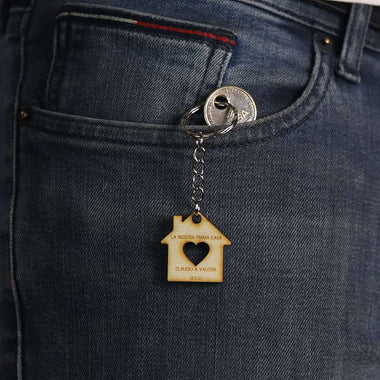 Portachiavi In Legno La nostra prima casa Portachiavi