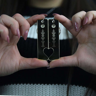 Portachiavi personalizzato con codice Spotify in Plexiglass Effetto Specchio Oro Portachiavi