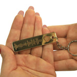 Portachiavi Spotify in plexiglass effetto Specchio Oro con Codice Canzone Portachiavi