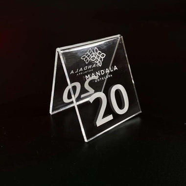 Segnaposto da Tavolo Plexiglass Trasprente