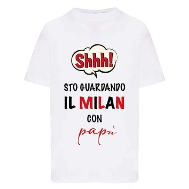 Shh sto guardando il Milan con papà T-shirt