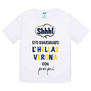 Shh sto guardando l'Hellas Verona con papà T-shirt
