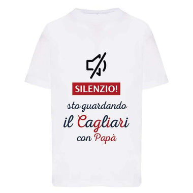 Silenzio sto guardando il Cagliari con papà T-shirt