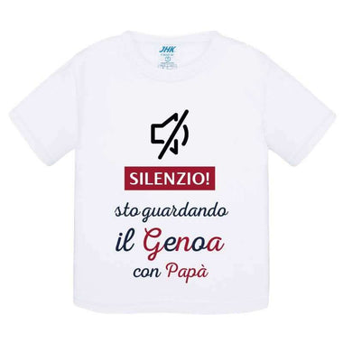 Silenzio sto guardando il Genoa con papà T-shirt