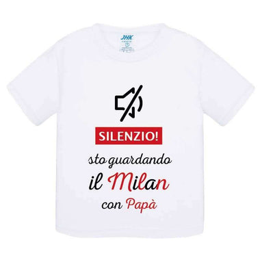 Silenzio sto guardando il Milan con papà T-shirt