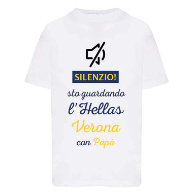Silenzio sto guardando l'Hellas Verona con papà T-shirt