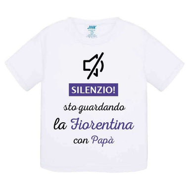 Silenzio sto guardando la Fiorentina con papà T-shirt