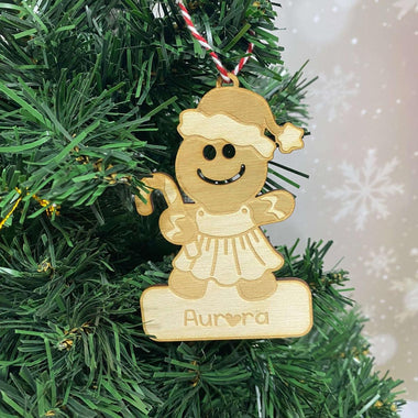 Pallina Decorazione di Natale Pan di Zenzero Bimba-Decorazioni natalizie-Lol T-shirt