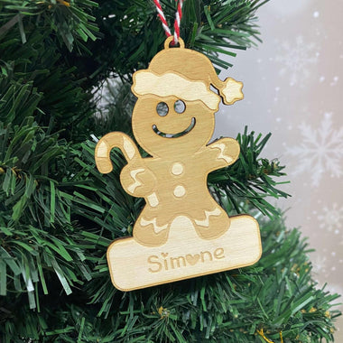 Pallina Decorazione di Natale Pan di Zenzero Bimbo-Decorazioni natalizie-Lol T-shirt