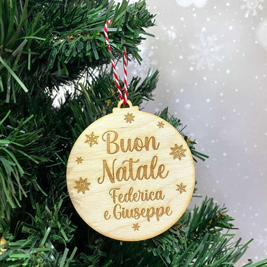 Pallina di Natale Personalizzata con Nome-Decorazioni natalizie-Lol T-shirt
