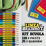 Kit etichette adesive scuola Brainrot – 110 per matite + 24 per quaderni