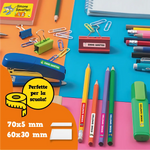 Kit etichette adesive scuola Brainrot – 110 per matite + 24 per quaderni