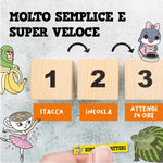 Kit etichette adesive scuola Brainrot – 110 per matite + 24 per quaderni