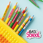 Kit Scuola Etichette per Matite e Quaderni Personalizzabili - 134 pezzi