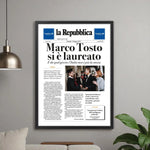Fac-simile Pagina di Giornale Laurea Personalizzata – Idea Regalo Divertente